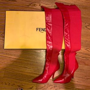 FENDI Rockoko thigh high boots ~ 39.5
LIKE NEW!!!